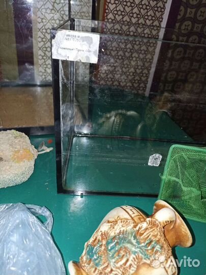 Аквариум 50 10 Л, домик амфора обогреватель фильтр