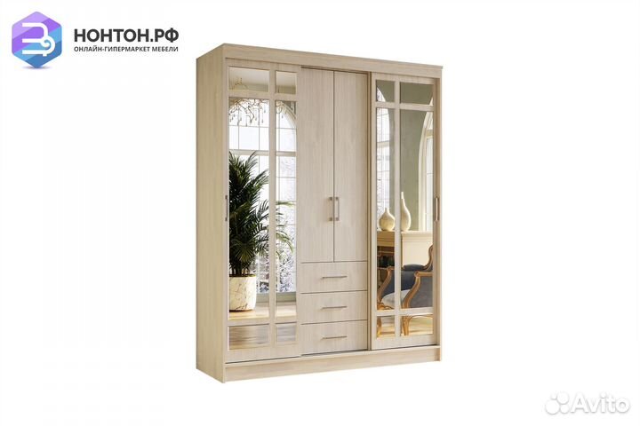 Шкаф-купе Маэстро ясень белый