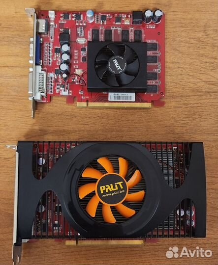 Видеокарты palit gts 250 1гб и 9400gt 512мб