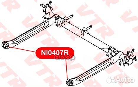 Сайлентблок балки задней подвески NI0407R VTR