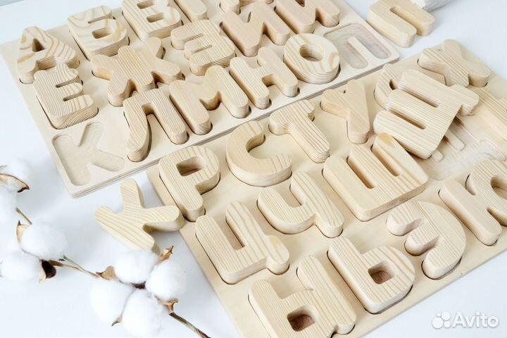 Алфавит деревянный, новый