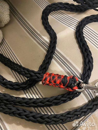 Поводок для собак из паракорда к ошейнику на заказ