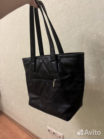 Сумка шоппер кожаная