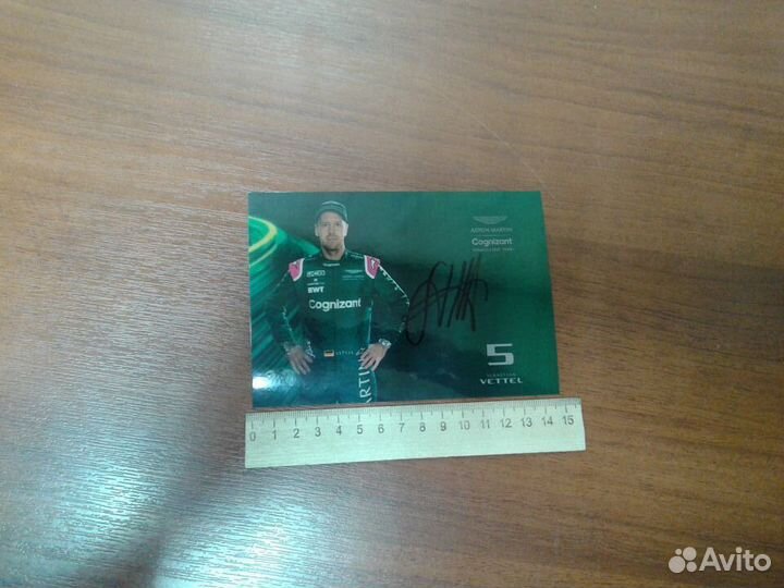 Автограф Себастиана Феттеля (2021, Формула 1)