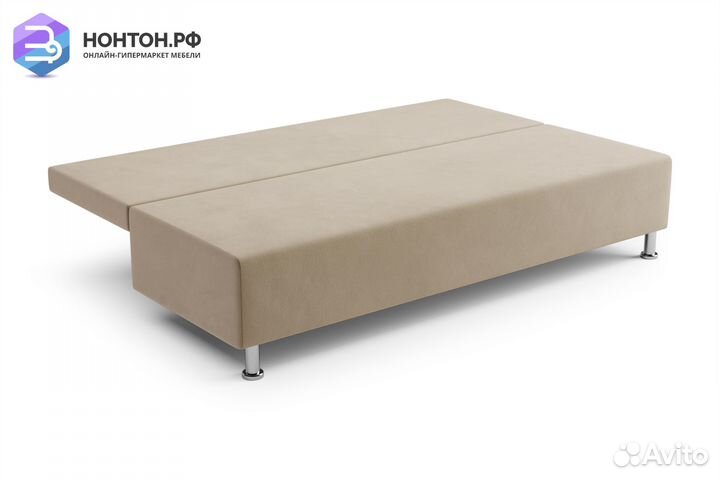 Диван еврокнижка Канна велюр бежевый