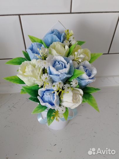 Букет цветы из мыла