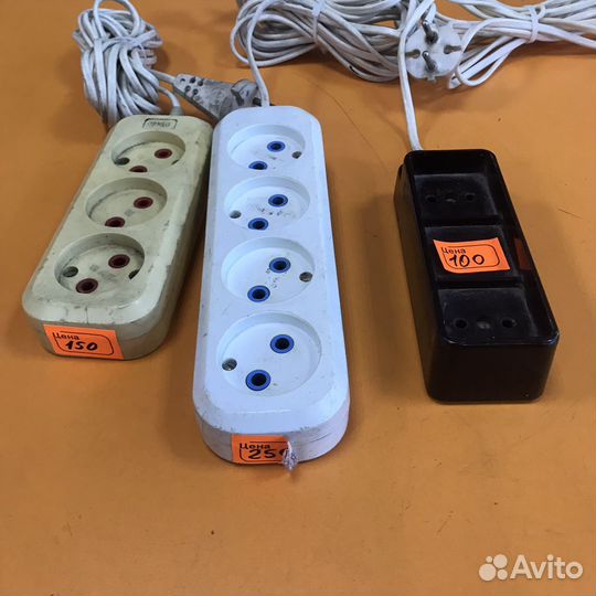 Удлинители и тройники в ассортименте