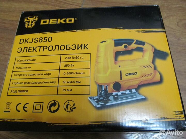 Электролобзик deko 850 Вт новый