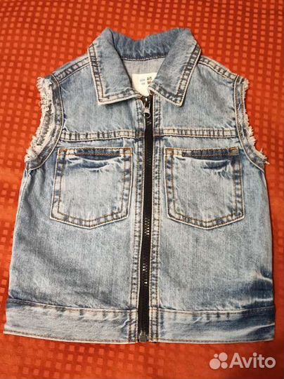Джинсовая жилетка для мальчика