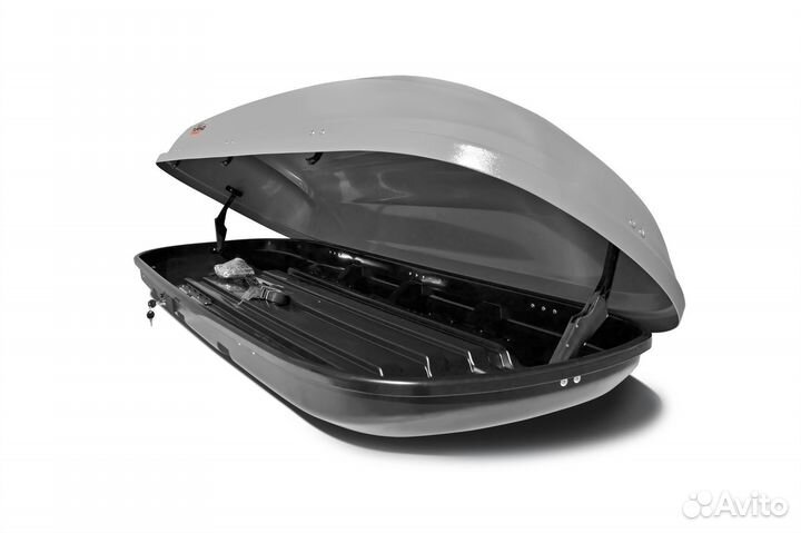 Автобокс на крышу автомобиля Turino Medium серый