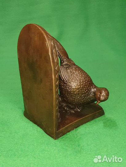Бронзовые держатели книг Фазаны