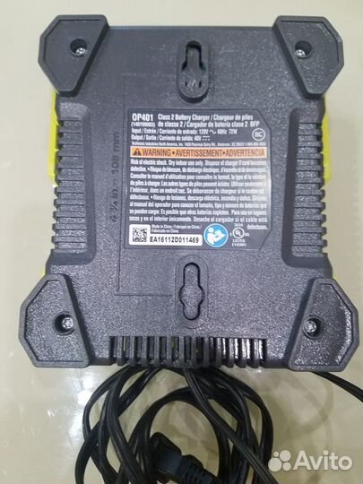 Зарядное устройство ryobi 40V (36В)