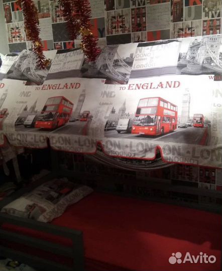 Кровать домик 80*160 с матрасом