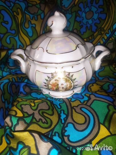 Сервиз неполный Германия фарфор винтаж сахарница