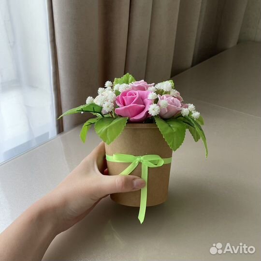 Букет цветы из мыла