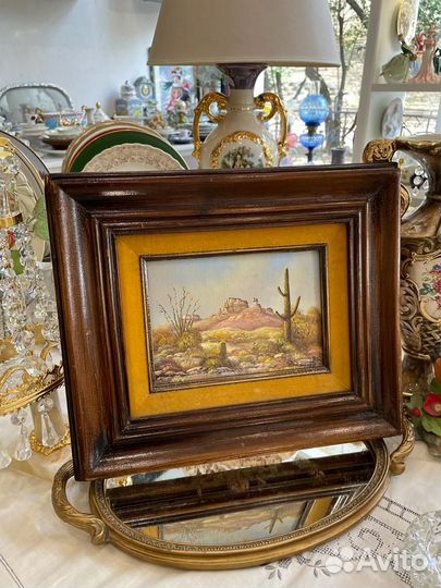 Старинная картина, холст, масло