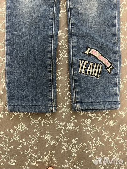 Джинсы для девочки с флисом 122