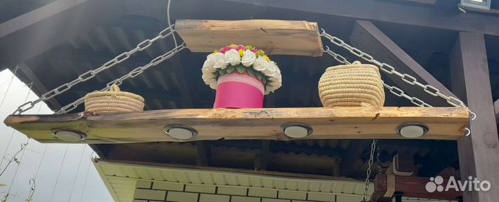 Люстра точечная на основе слэба