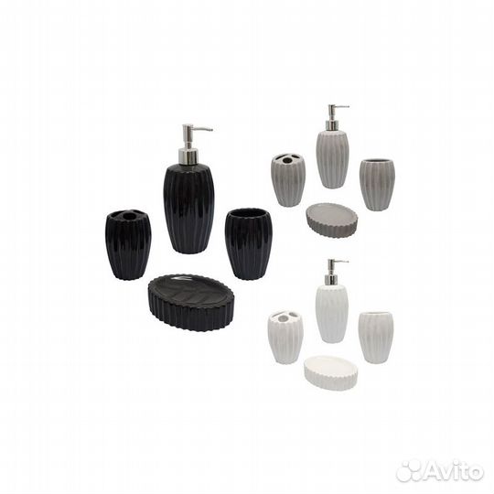 Набор для ванной комнаты 4пр 3цвета