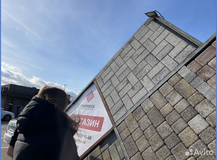 Тротуарная плитка брусчатка 100.200.60 серая