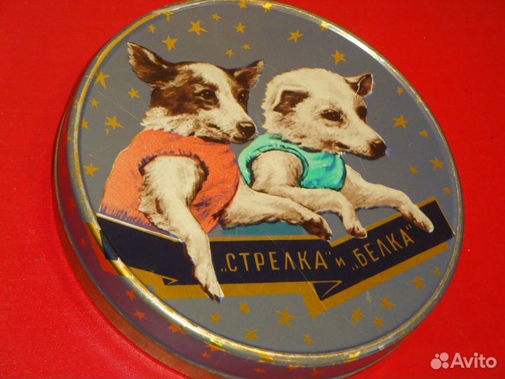 Растение Космос Банка жестяная Белка Стрелка 1960г