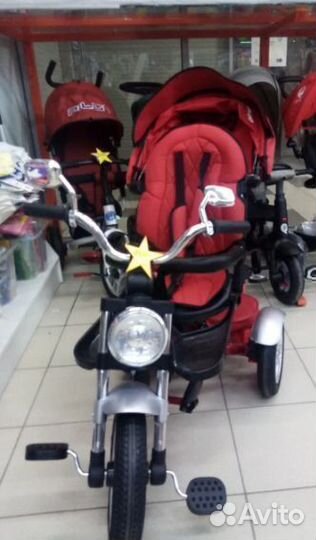 Трехколесный велосипед с родительской ручкой
