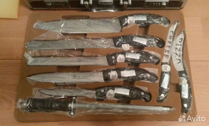 Набор рабочих ножей для барбекю в кейсе