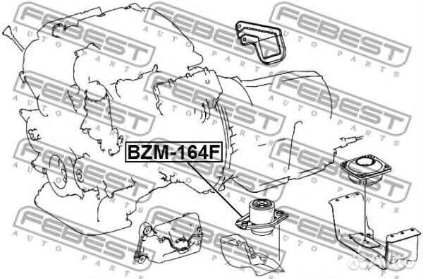 Подушка двигателя передняя (гидравлическая) febest