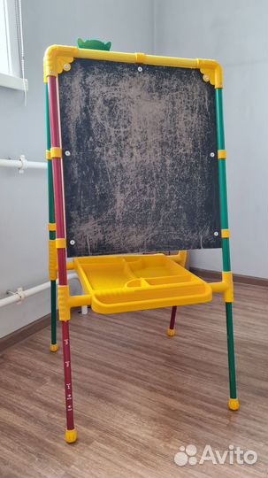 Мольберт двухсторонний + цифры, буквы, мозаика