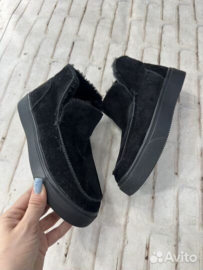 Угги черные ботинки