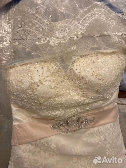 Свадебное платье шампань 42-44