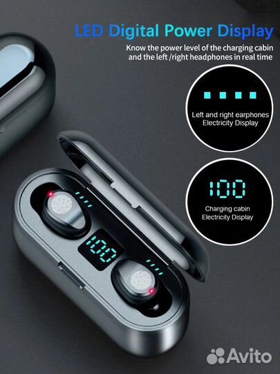 F9 наушники-вкладыши TWS bluetooth 5,0 сенсорное У
