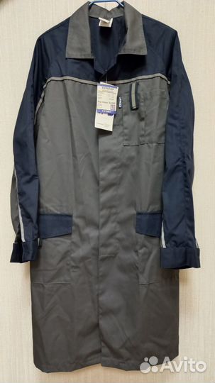 Халат куратор серо-синий