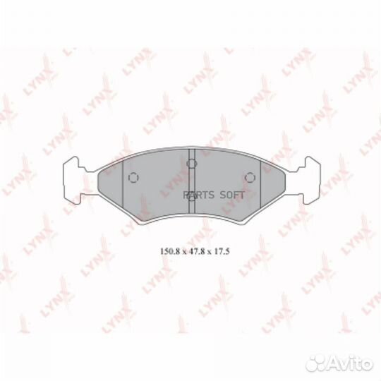 Lynxauto BD4415 Колодки тормозные дисковые перед п
