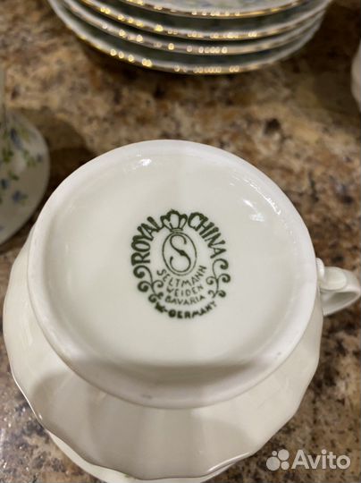 Чайная пара костяной фарфор Бавария