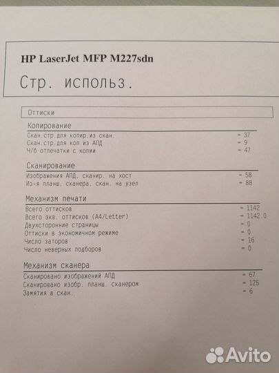 Мфу HP LaserJet Pro MFP M227sdn почти новый