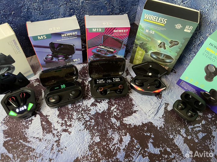Беспроводные игровые наушники М5, М19, Х6, Е35
