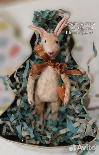 Елочные игрушки из ваты ручной работы