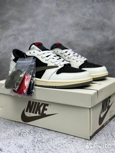 Кроссовки Nike air jordan 1 low travis scott