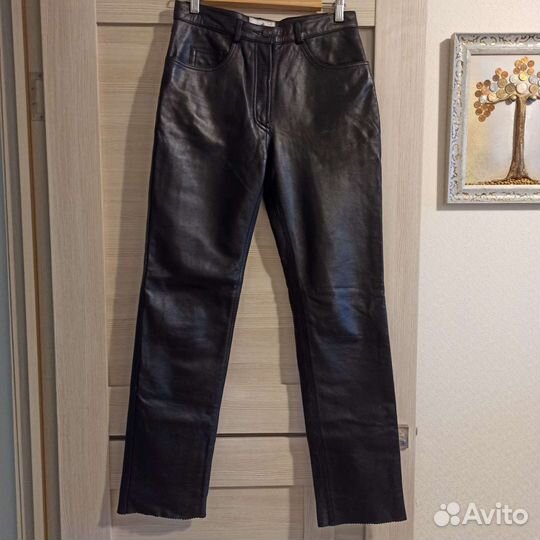 Кожаные брюки женские