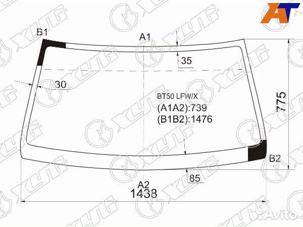 Стекло лобовое ford ranger