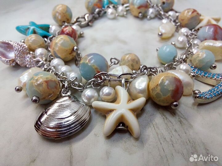 Украшения из ракушек, жемчуга, камней