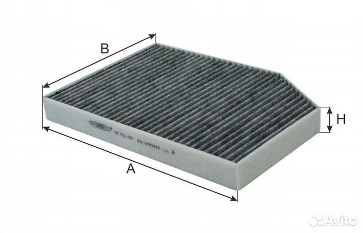 AG792CFC Фильтр салона угольный bmw 3, 4, x3, x4, z4, ix3