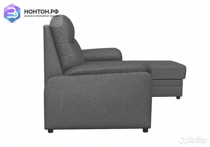 Диван угловой дельфин Омега 2-1 тёмно-серый