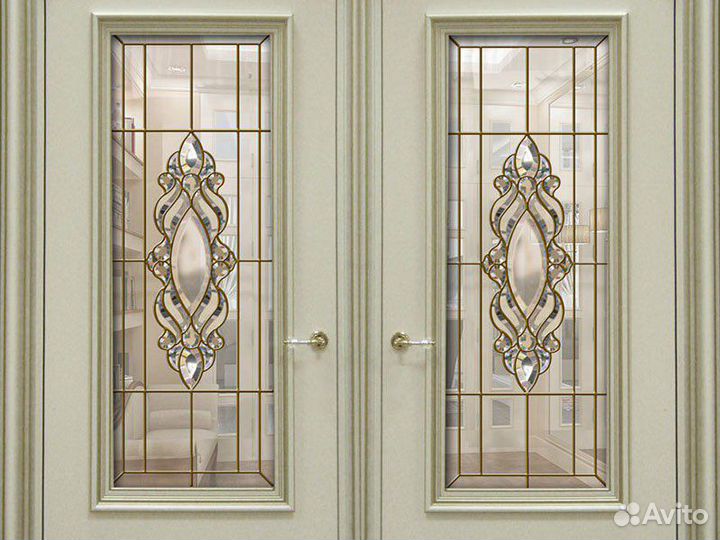 Витражи с фацетами для кухни и дверей