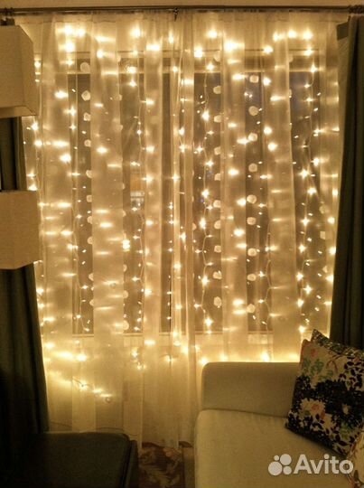Гирлянда штора/ водопад / занавес