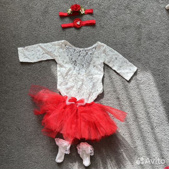 Детское боди с юбкой для девочки 6 мес