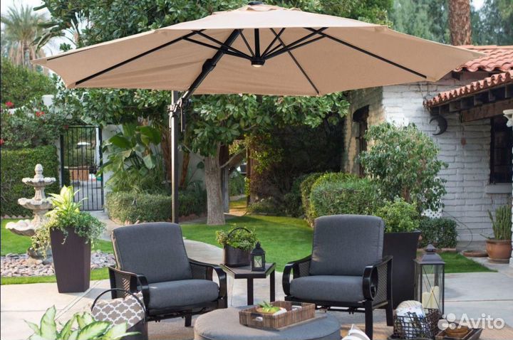 Усиленные зонты от солнца и дождя в наличии