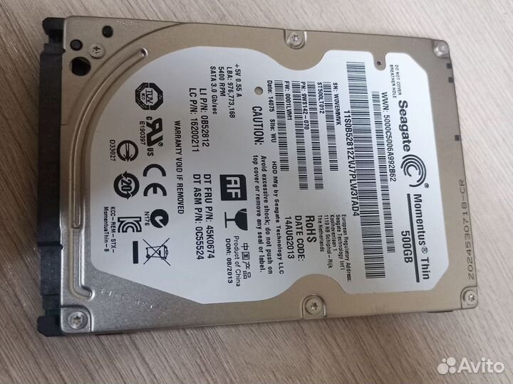 Жесткий диск SATA hdd 2.5 500gb