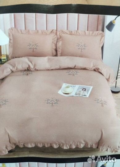 Постельное белье евро с готовым одеялом